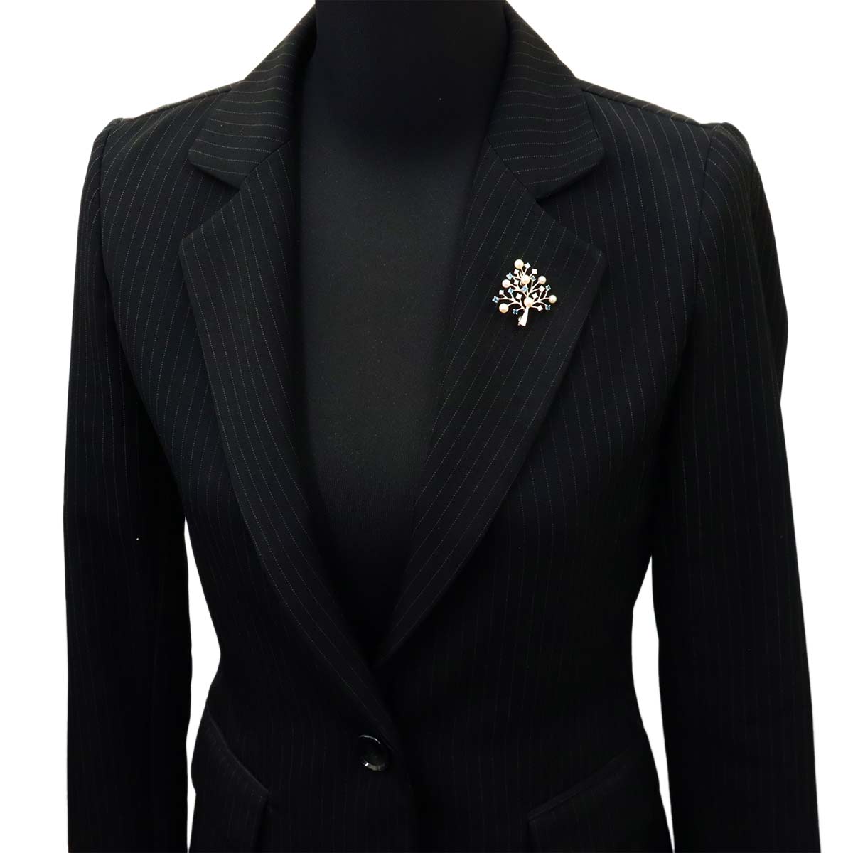 Akoya Pearl Diamond Alexandrite Necklace Brooch 18K WG 750