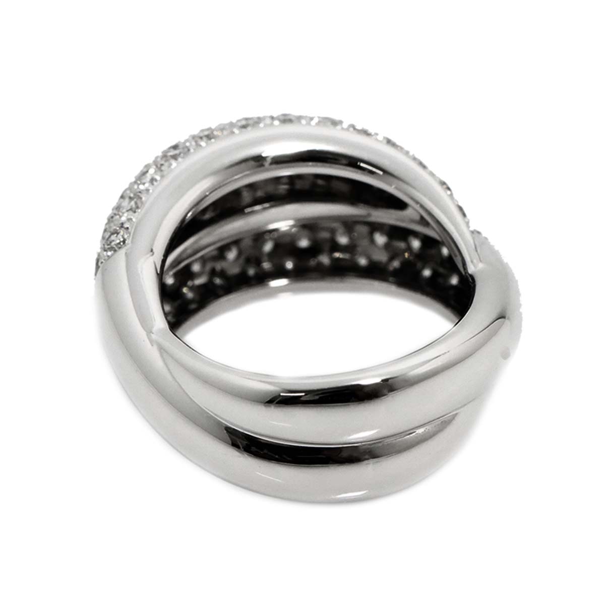 Diamond 1.76ct Ring 18K K18 WG White Gold size6(US)