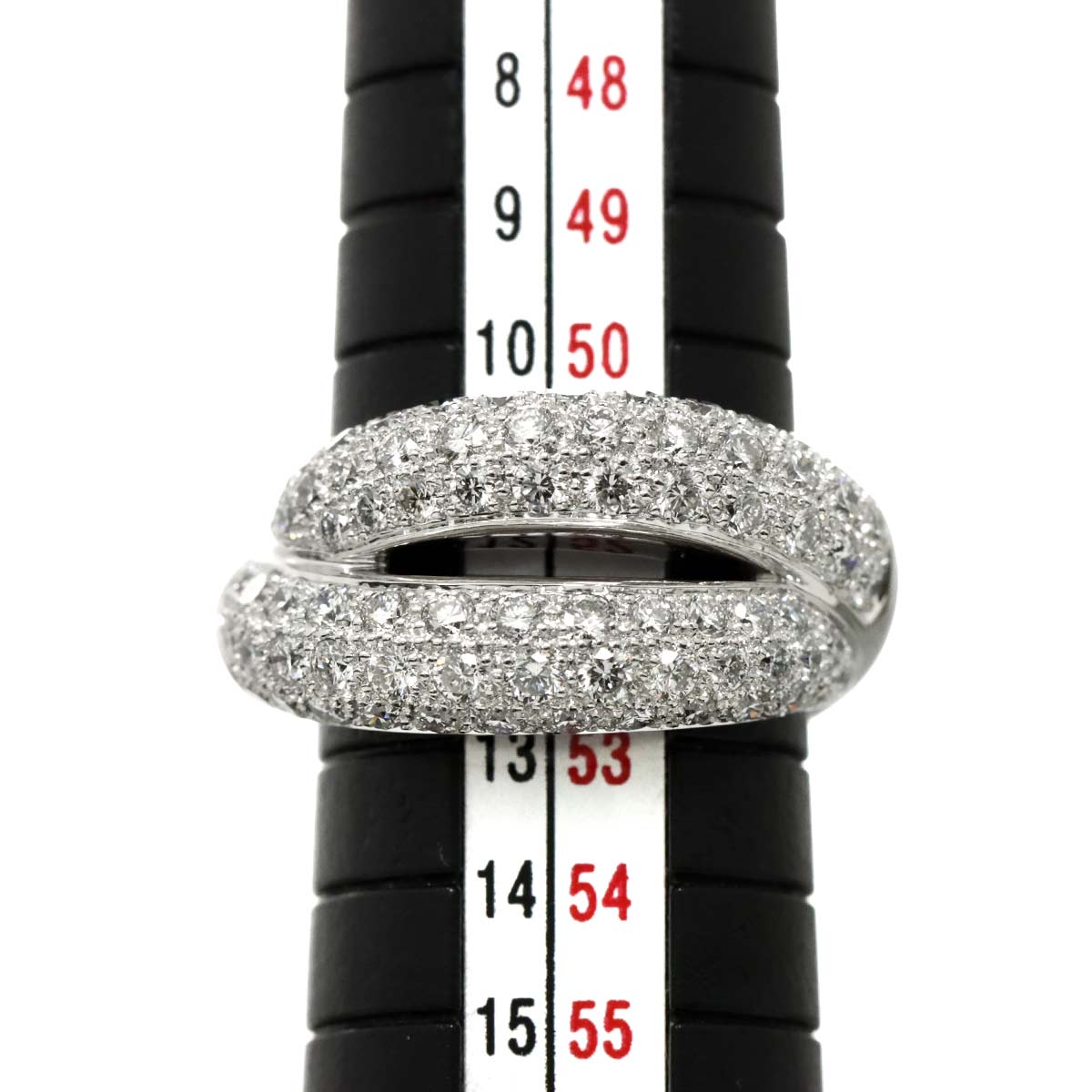 Diamond 1.76ct Ring 18K K18 WG White Gold size6(US)