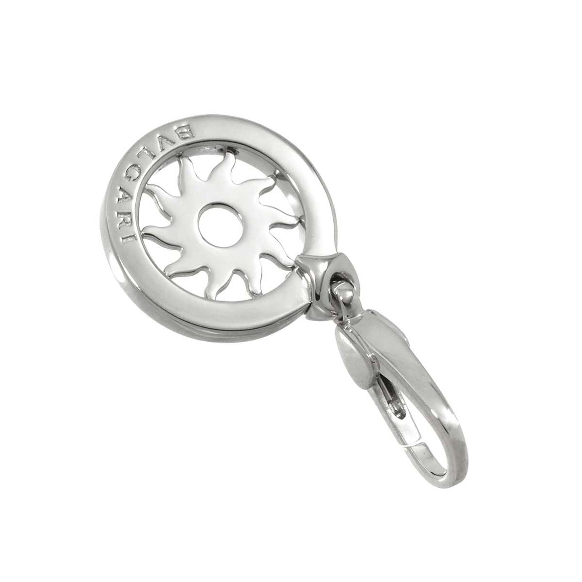 Tondo Sun Pendant Top Charm 18K White Gold 750