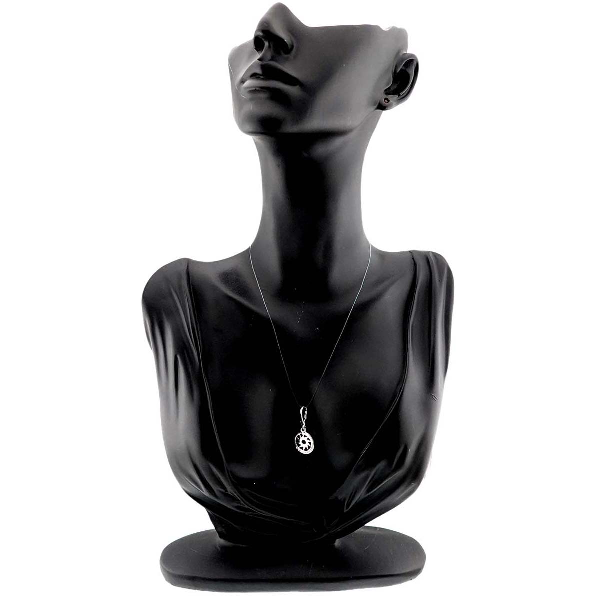 Tondo Sun Pendant Top Charm 18K White Gold 750