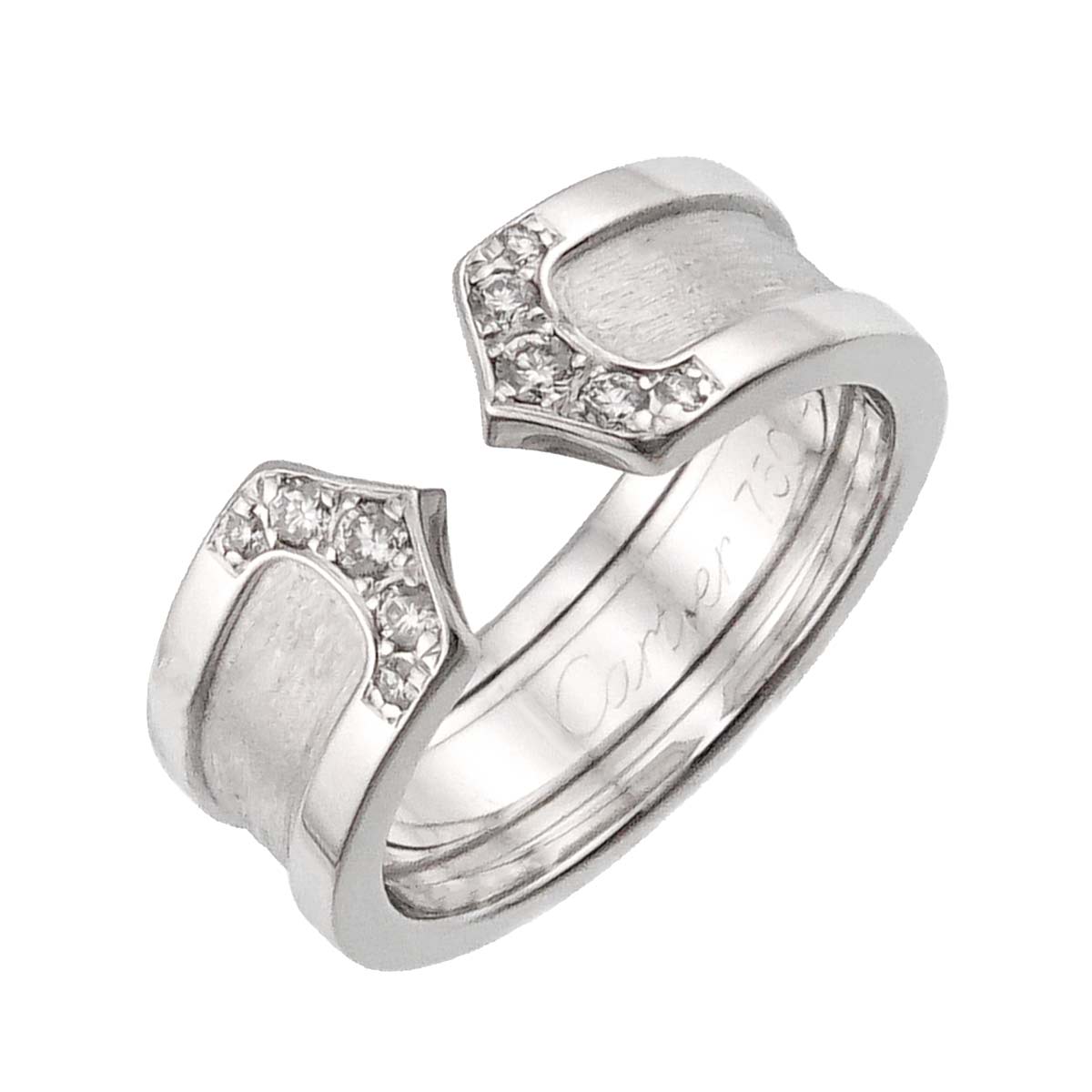 C2 Diamond SM Ring 18K WG 750 Size47 4(US)