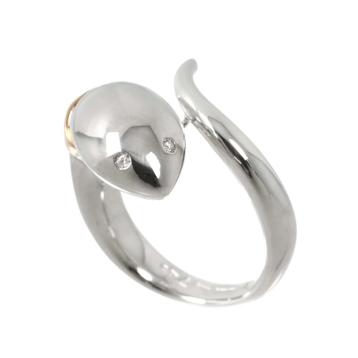 Eden Diamond Ring 18K White Pink Gold 750 size6(US)