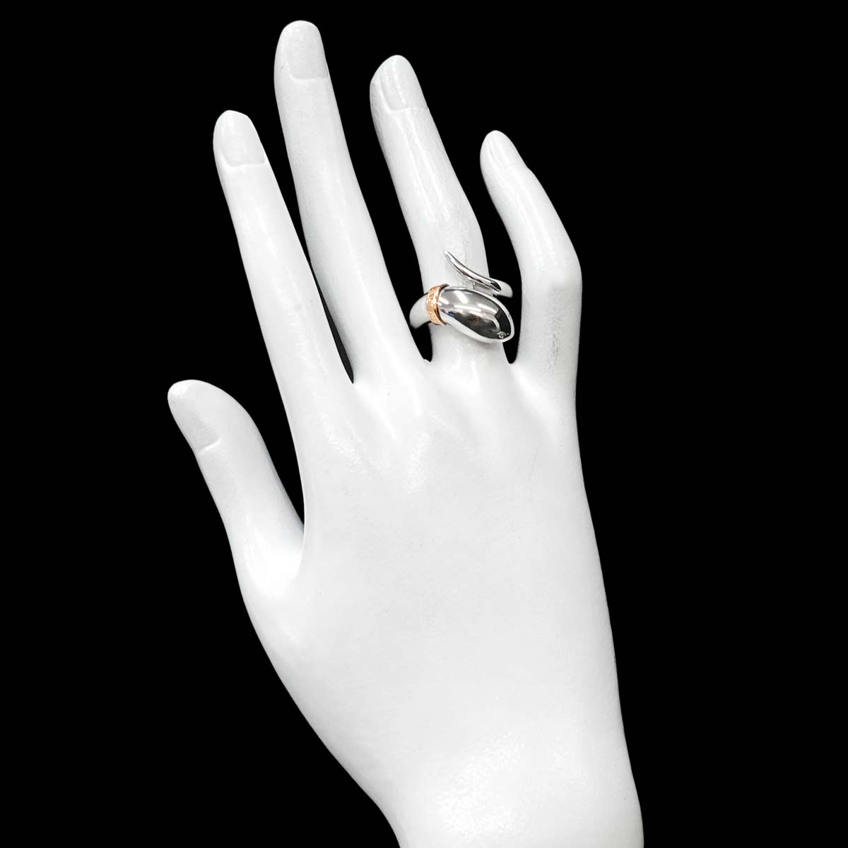 Eden Diamond Ring 18K White Pink Gold 750 size6(US)