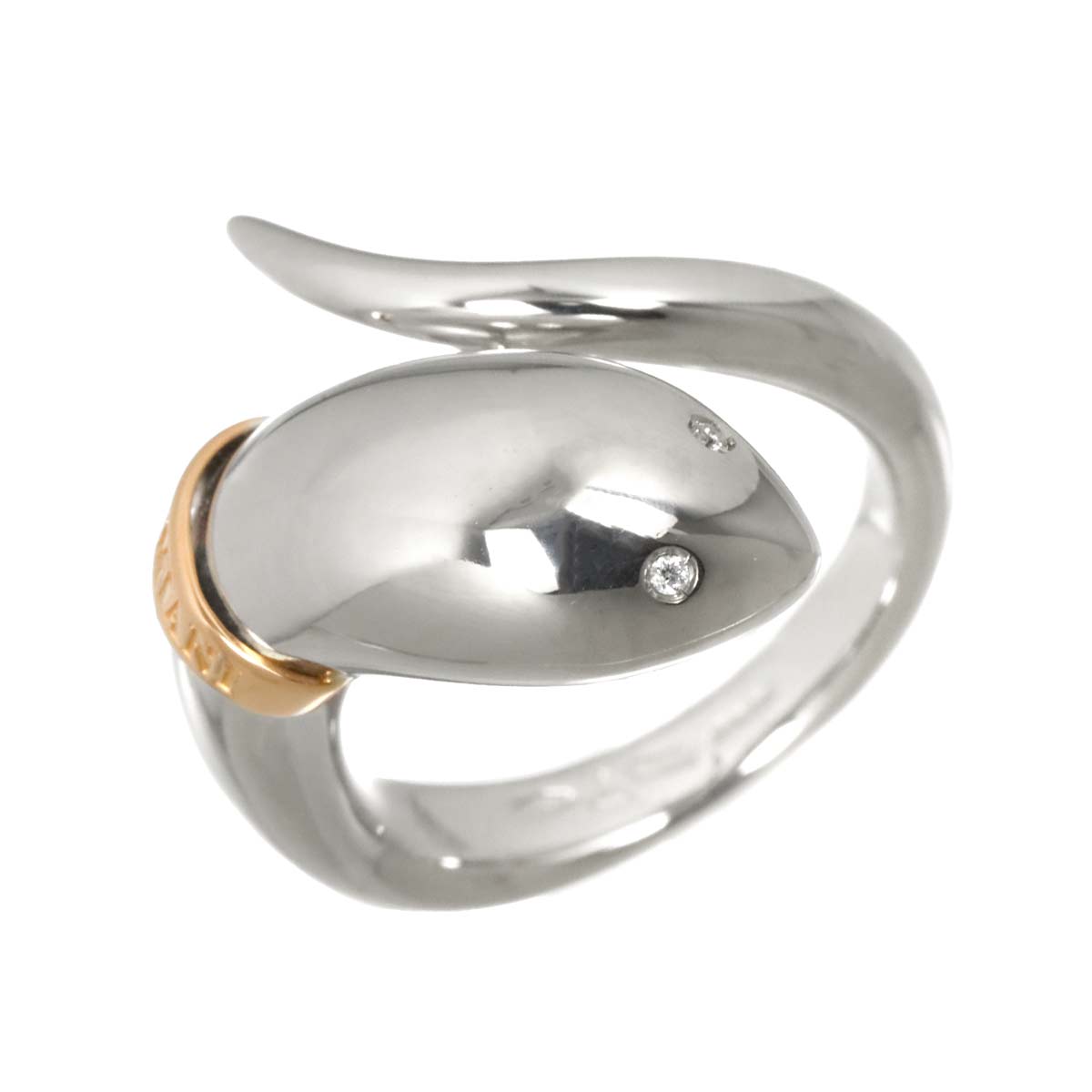 Eden Diamond Ring 18K White Pink Gold 750 size6(US)