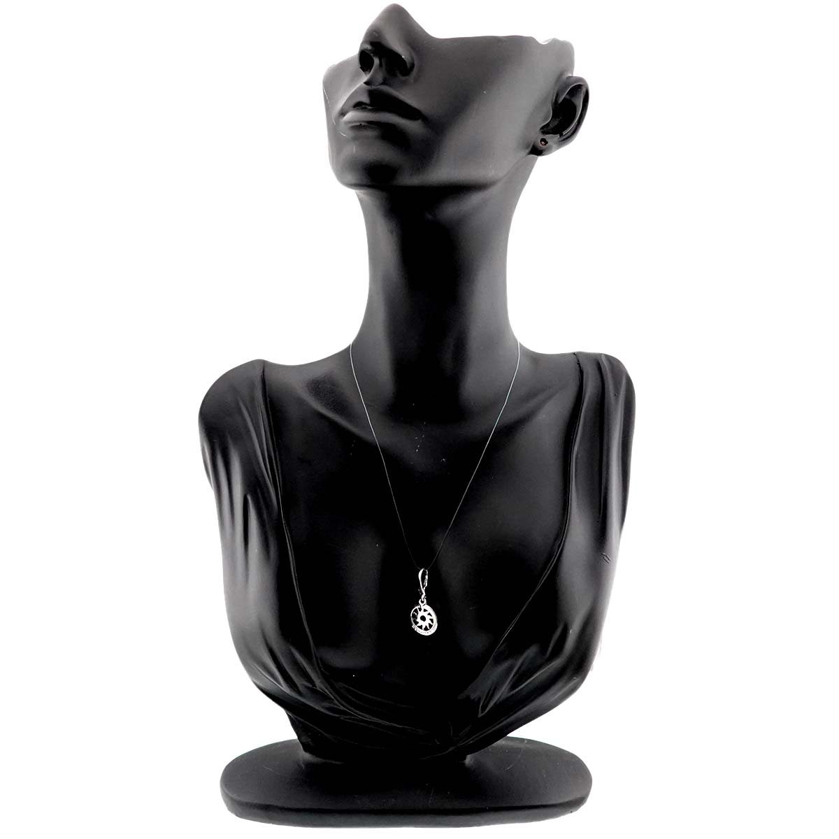 Tondo Sun Pendant Top Charm 18K White Gold 750