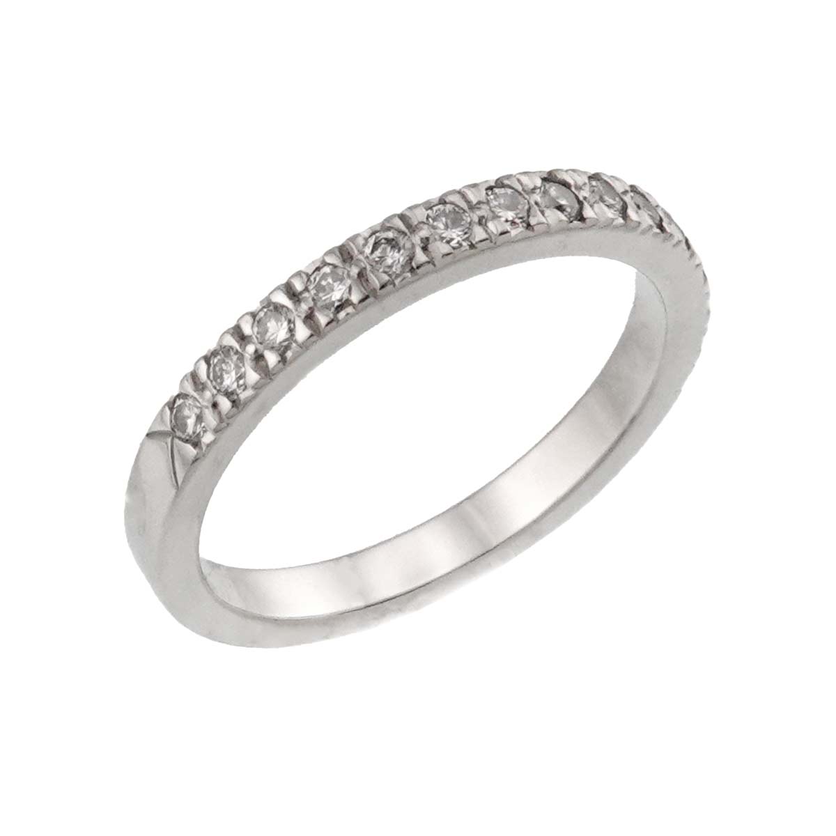 Half Diamond Ring Pt Platinum Size3.75-4(US)