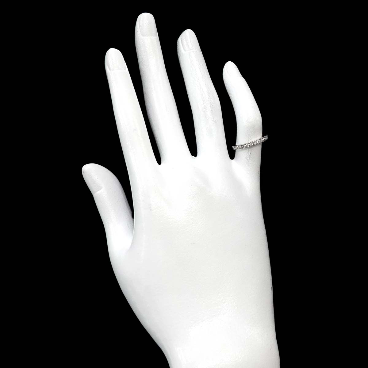 Half Diamond Ring Pt Platinum Size3.75-4(US)