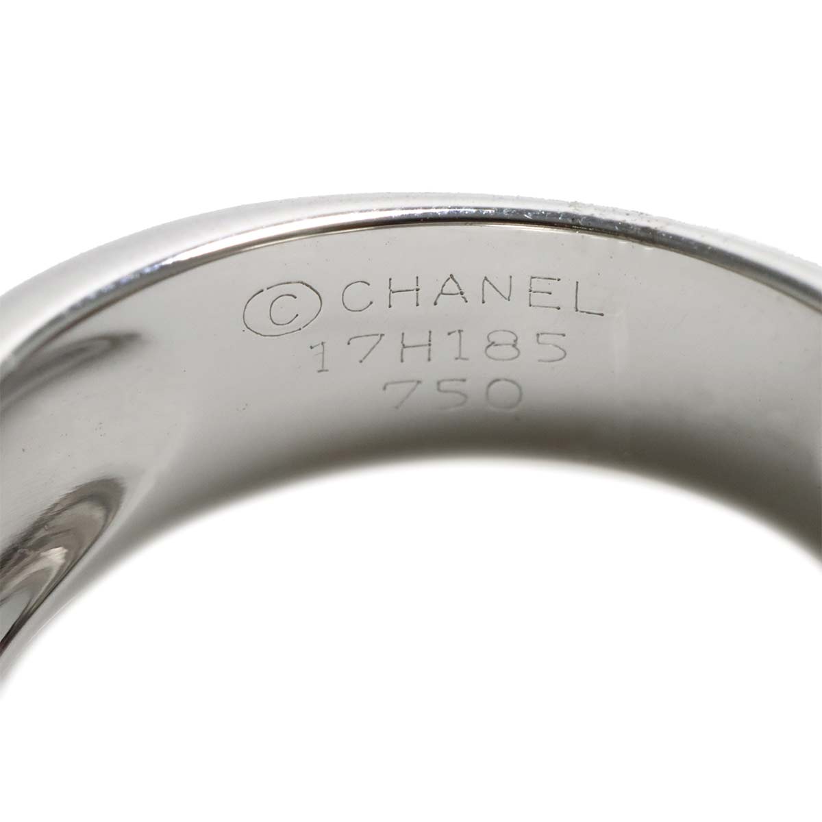 Three Symbols Diamond Ring 18K WG 750 size7.25-7.5(US)