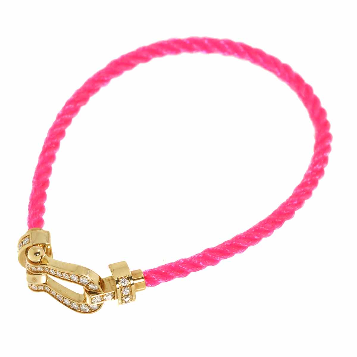 Force 10 Full Diamond Bracelet MM 18K YG 750 Steel Size14