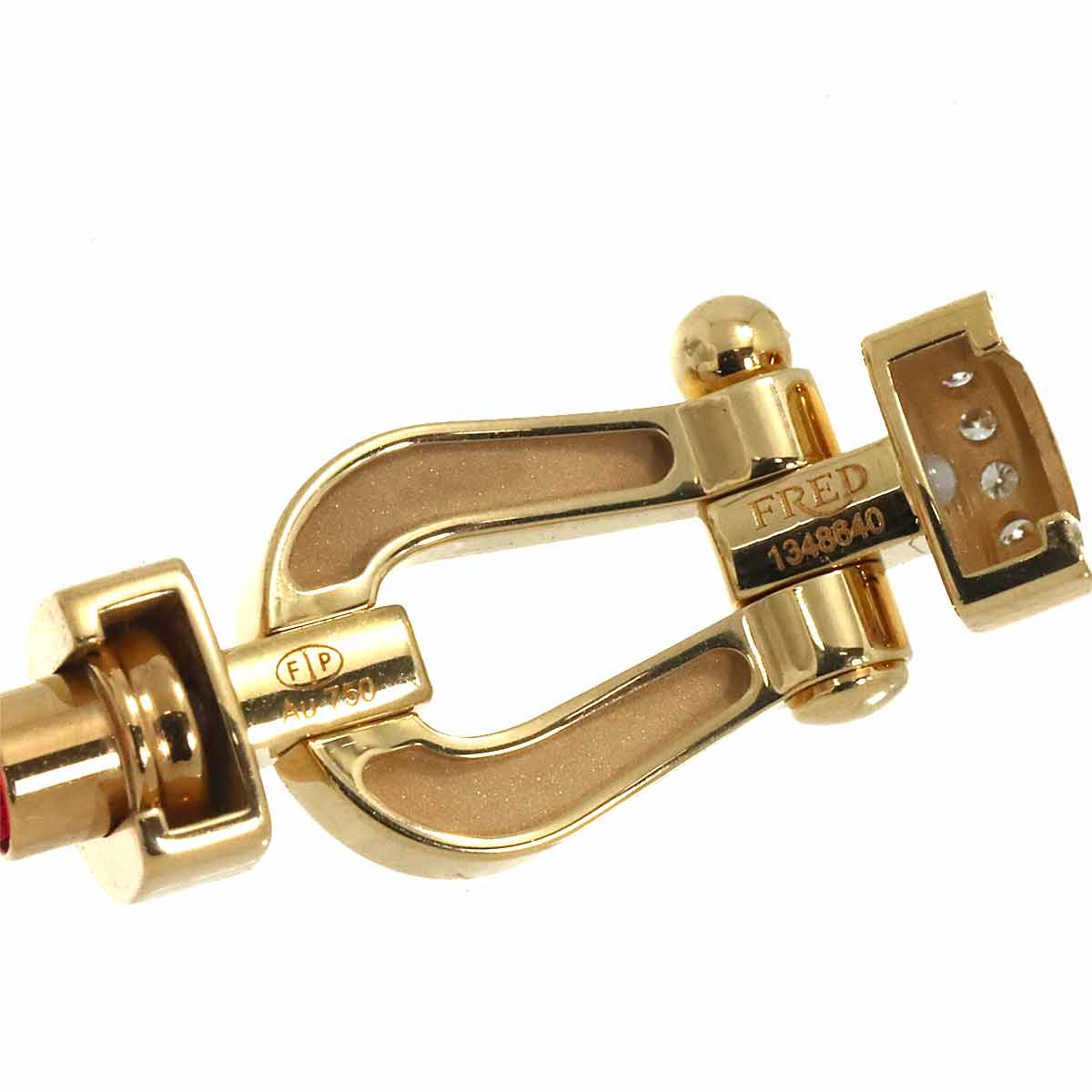 Force 10 Full Diamond Bracelet MM 18K YG 750 Steel Size14