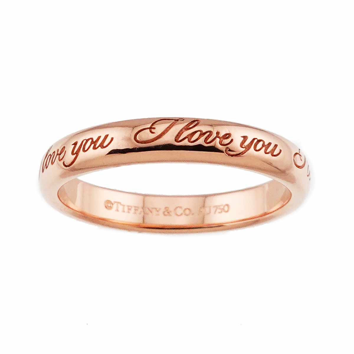 Notes I Love You Ring 18K PG 750 Size4.75-5(US)