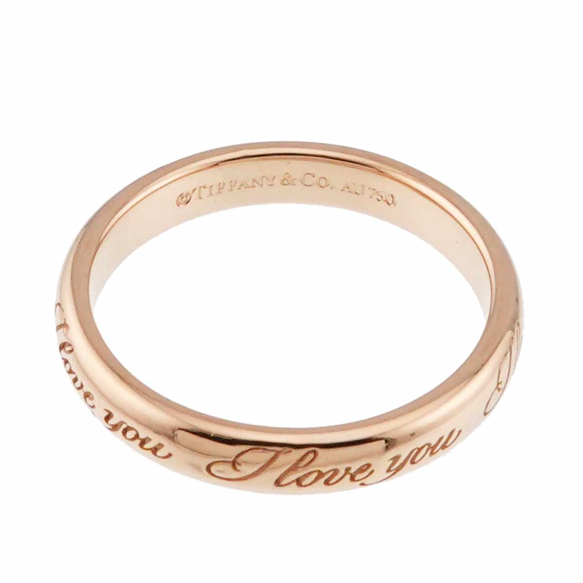 Notes I Love You Ring 18K PG 750 Size4.75-5(US)