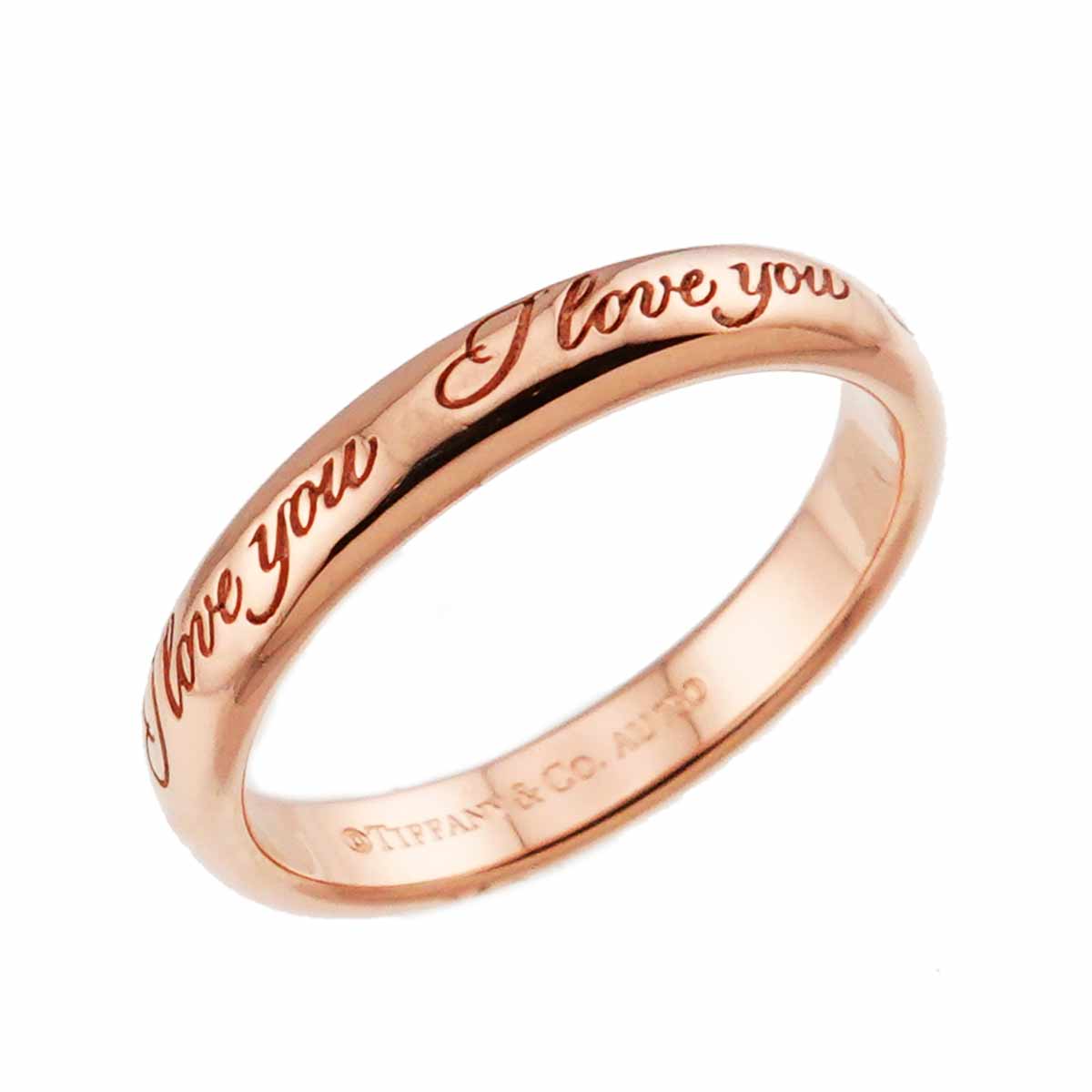 Notes I Love You Ring 18K PG 750 Size4.75-5(US)