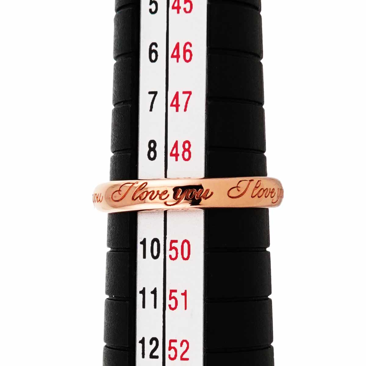 Notes I Love You Ring 18K PG 750 Size4.75-5(US)