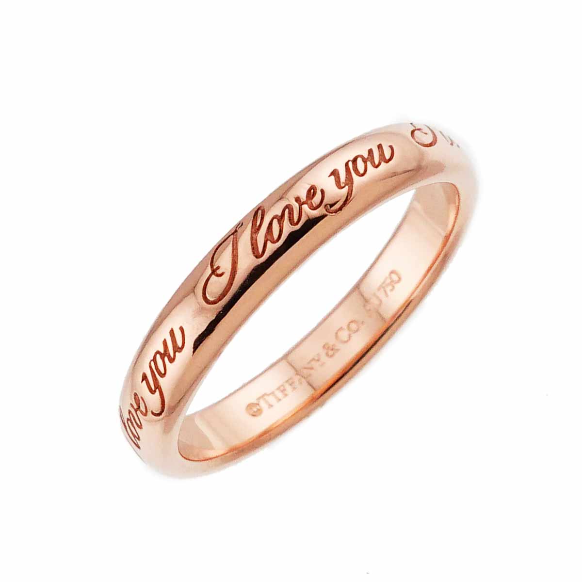Notes I Love You Ring 18K PG 750 Size4.75-5(US)
