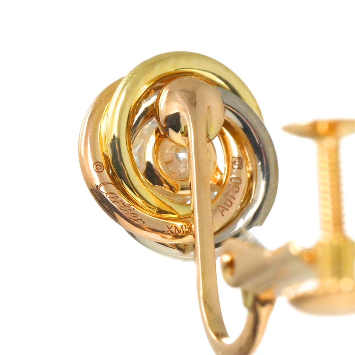 Trinity Diamond Earrings Clip-on 18K YG PG WG 750