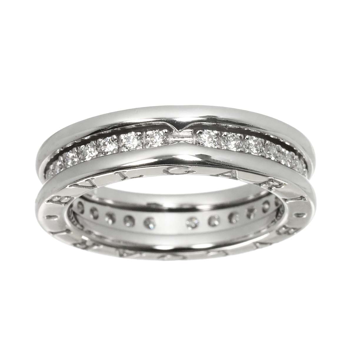 B-zero1 Band Diamond Ring 18K WG 750 size48 4.5(US)
