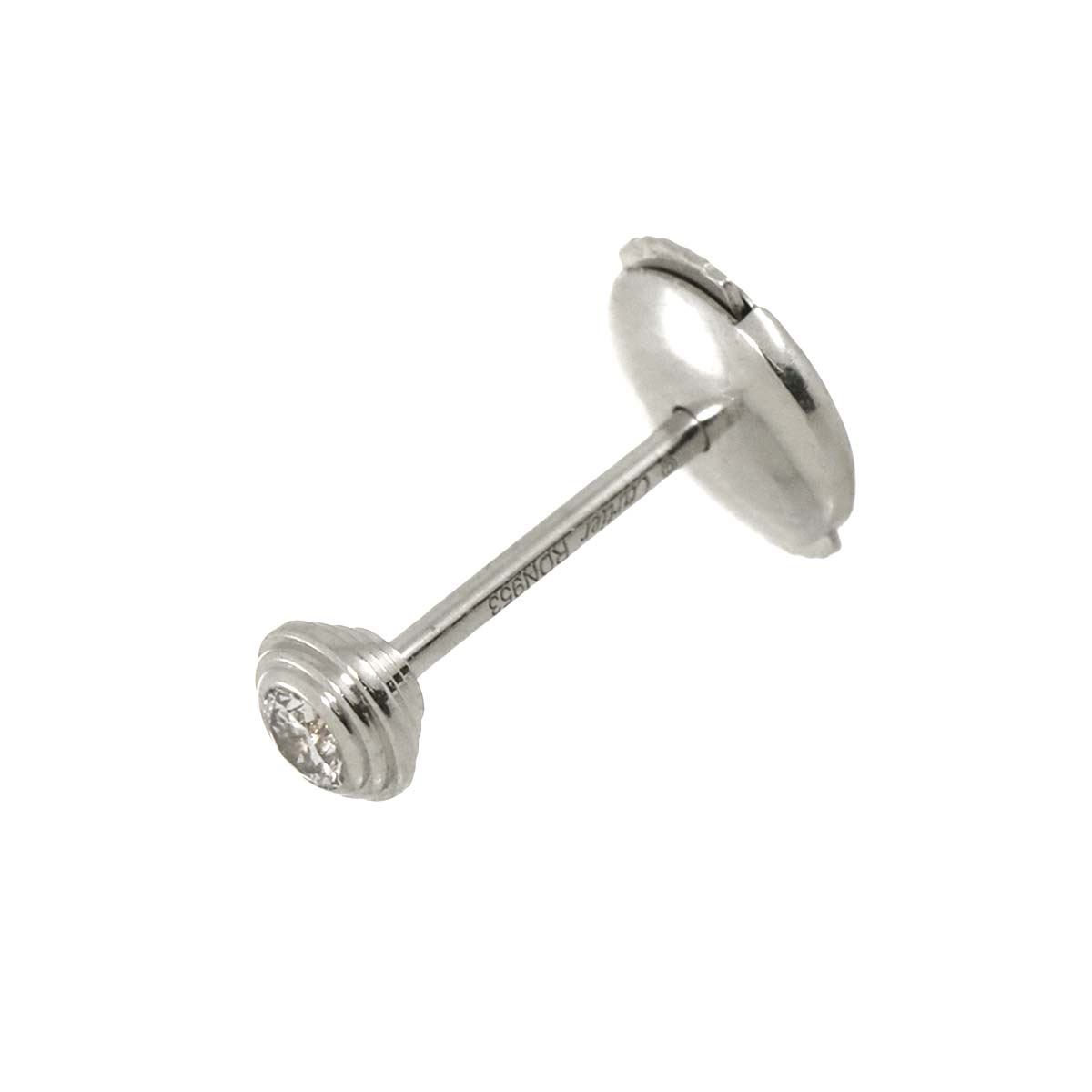 Damour Diamond Earring Pierced XS 18K WG 750 One Piece only