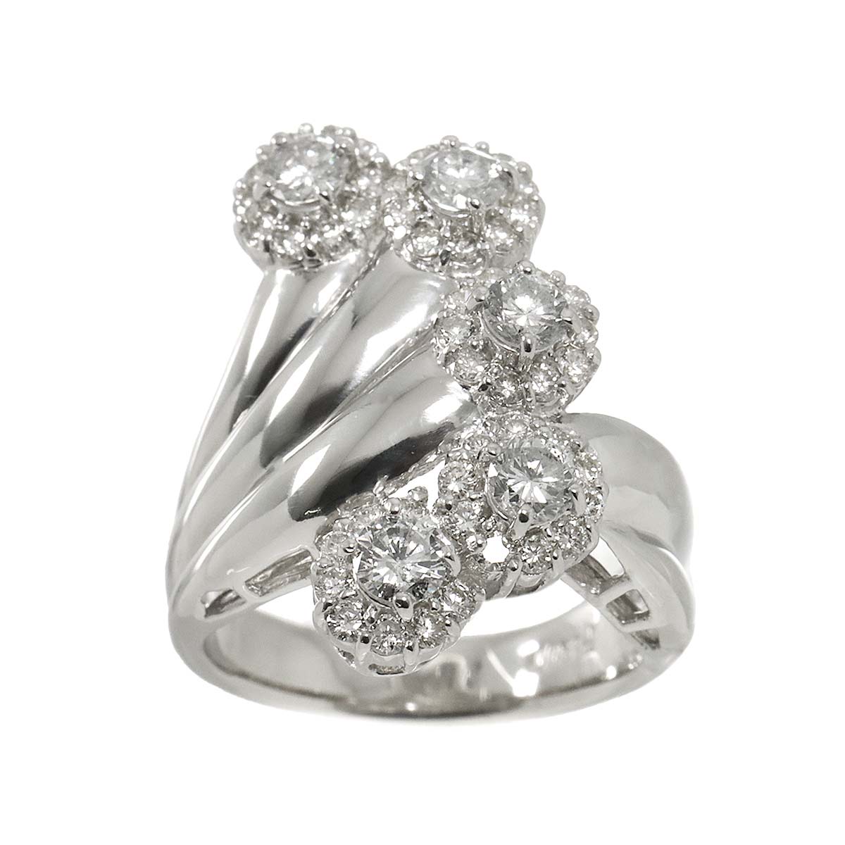 Diamond 1.55ct Ring Pt size5.75-6(US)