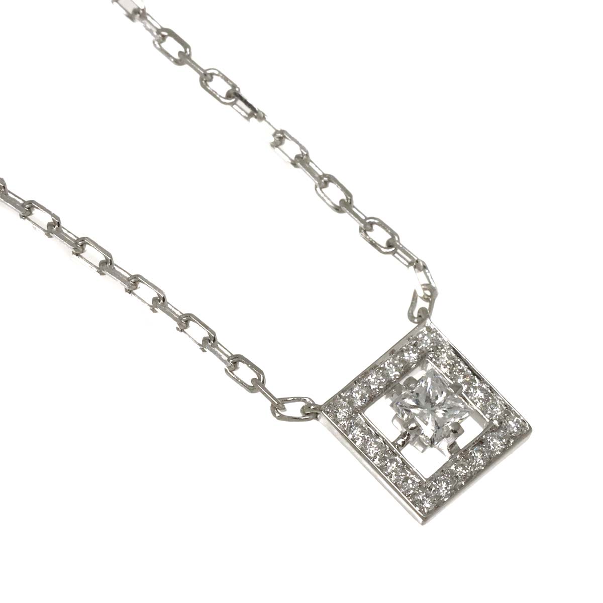 Diamond Necklace 18K WG 750