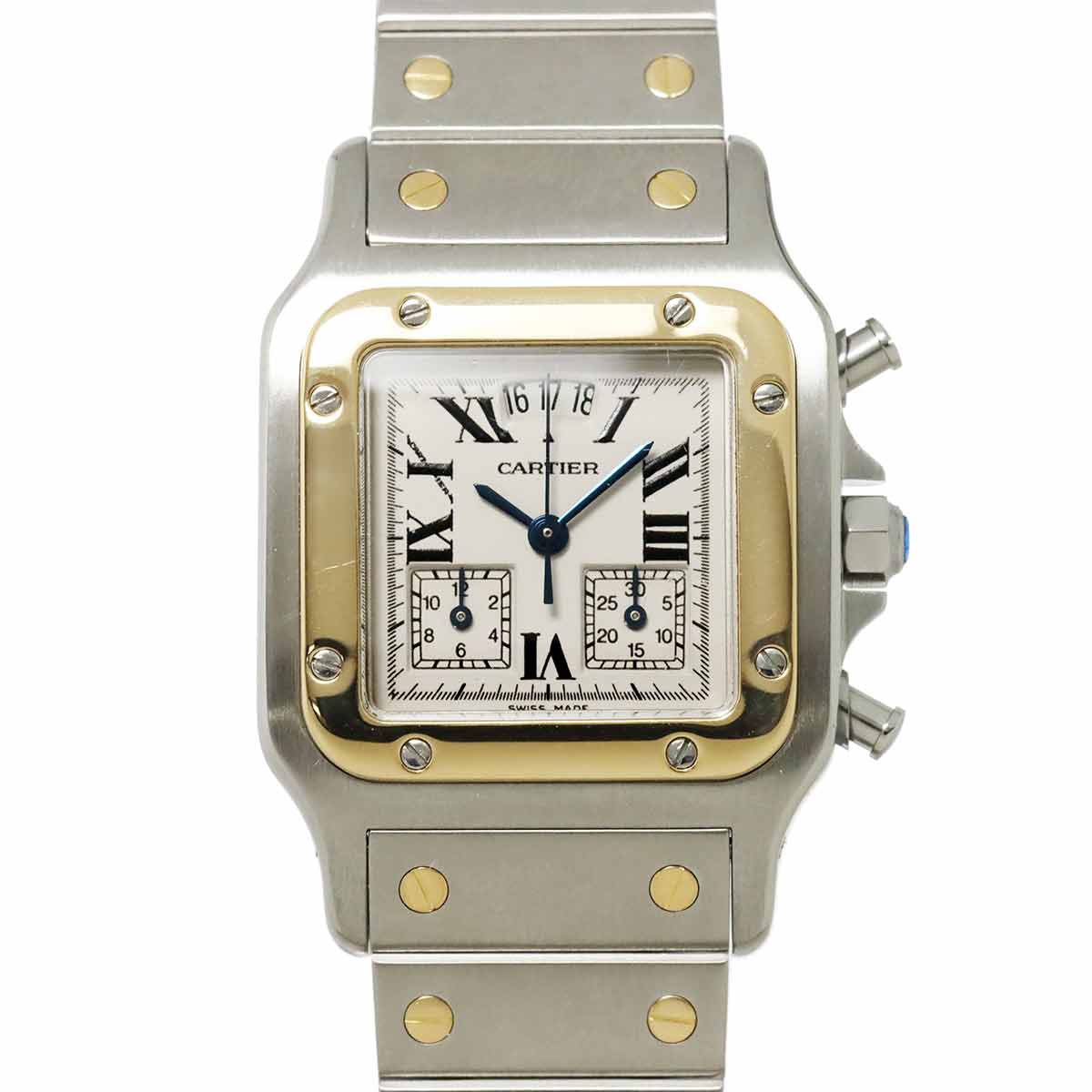 Santos Galbee LM W20042C4 YG Cream Dial Mens Watch