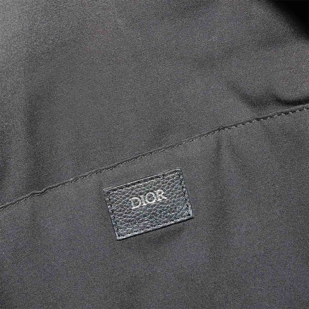 Oblique Rider Backpack Canvas Leather Black Purse