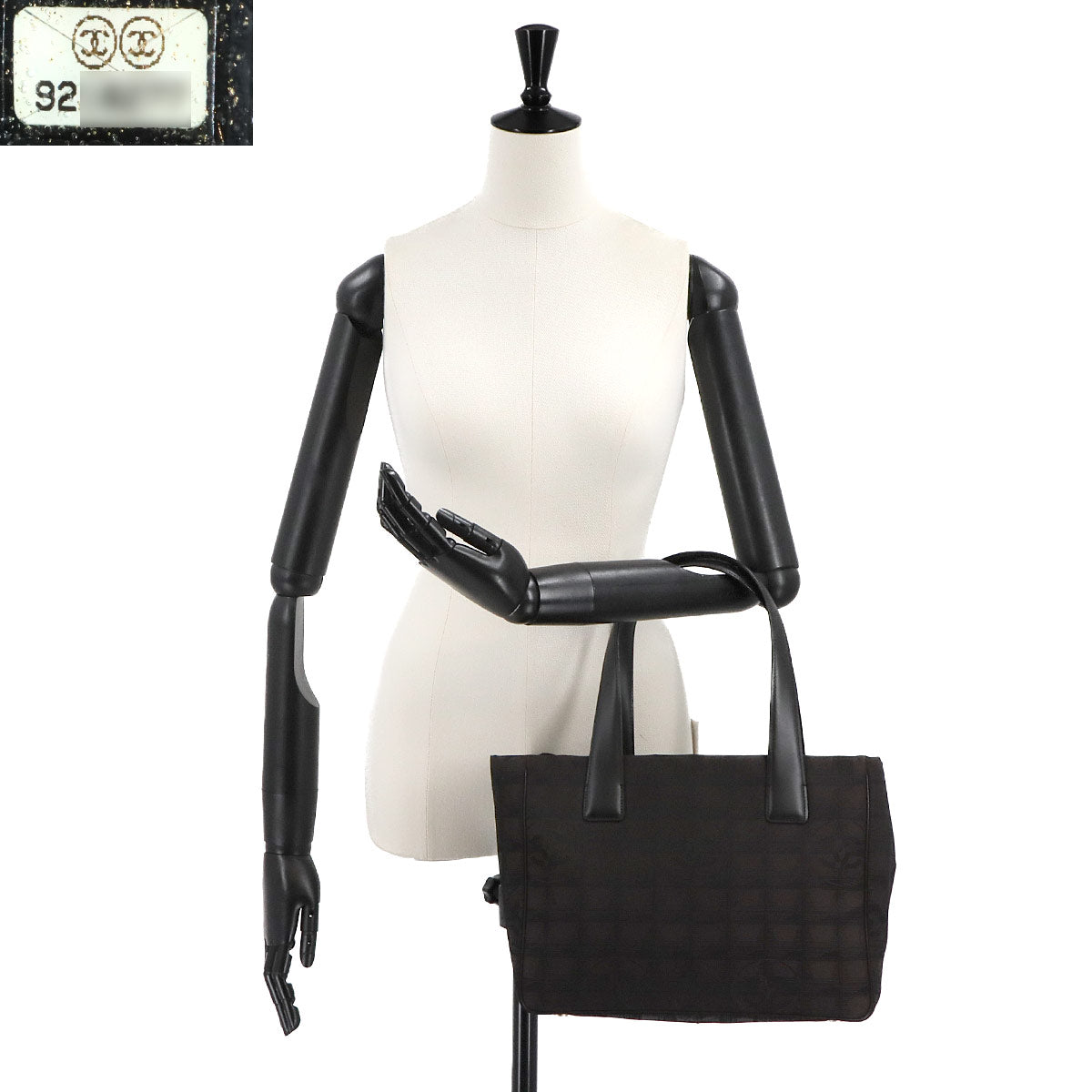 New Travel Line Tote PM Bag Nylon Jacquard Leather Brown A20457