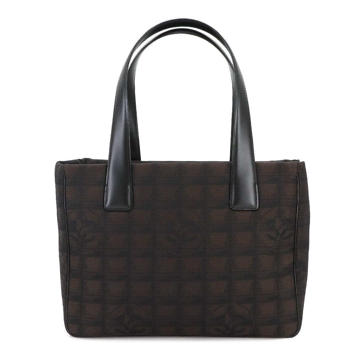 New Travel Line Tote PM Bag Nylon Jacquard Leather Brown A20457