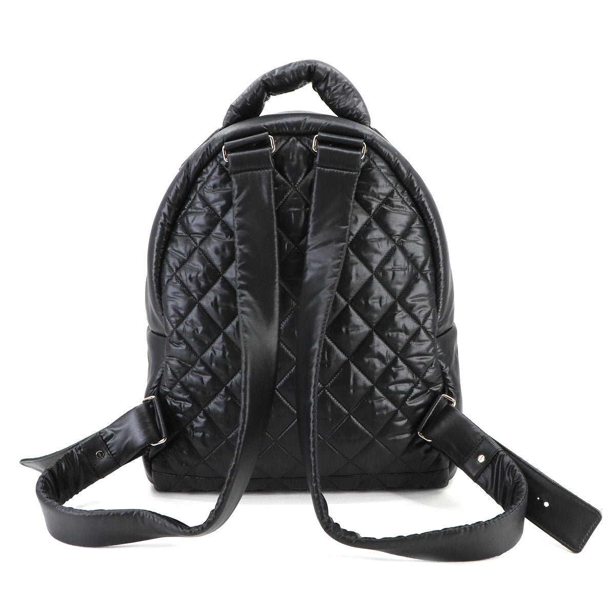 Coco Cocoon Back Pack Nylon Leather Black A92559 Purse