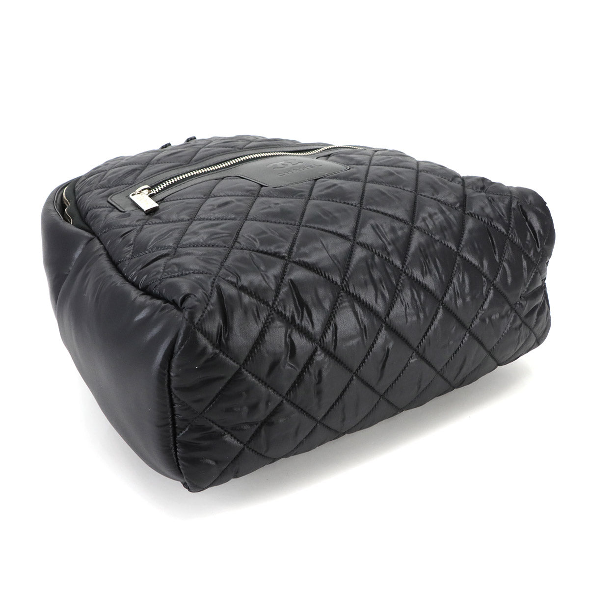 Coco Cocoon Back Pack Nylon Leather Black A92559 Purse