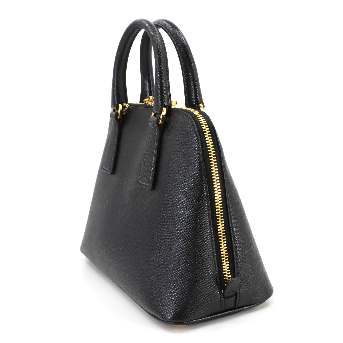 2way Hand Shoulder Bag Saffiano Leather Black BL0838 Purse