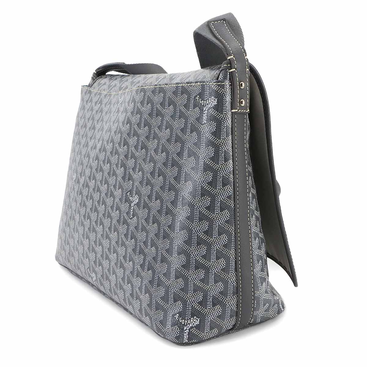 Capetien MM Shoulder Bag PVC Leather Gray Purse