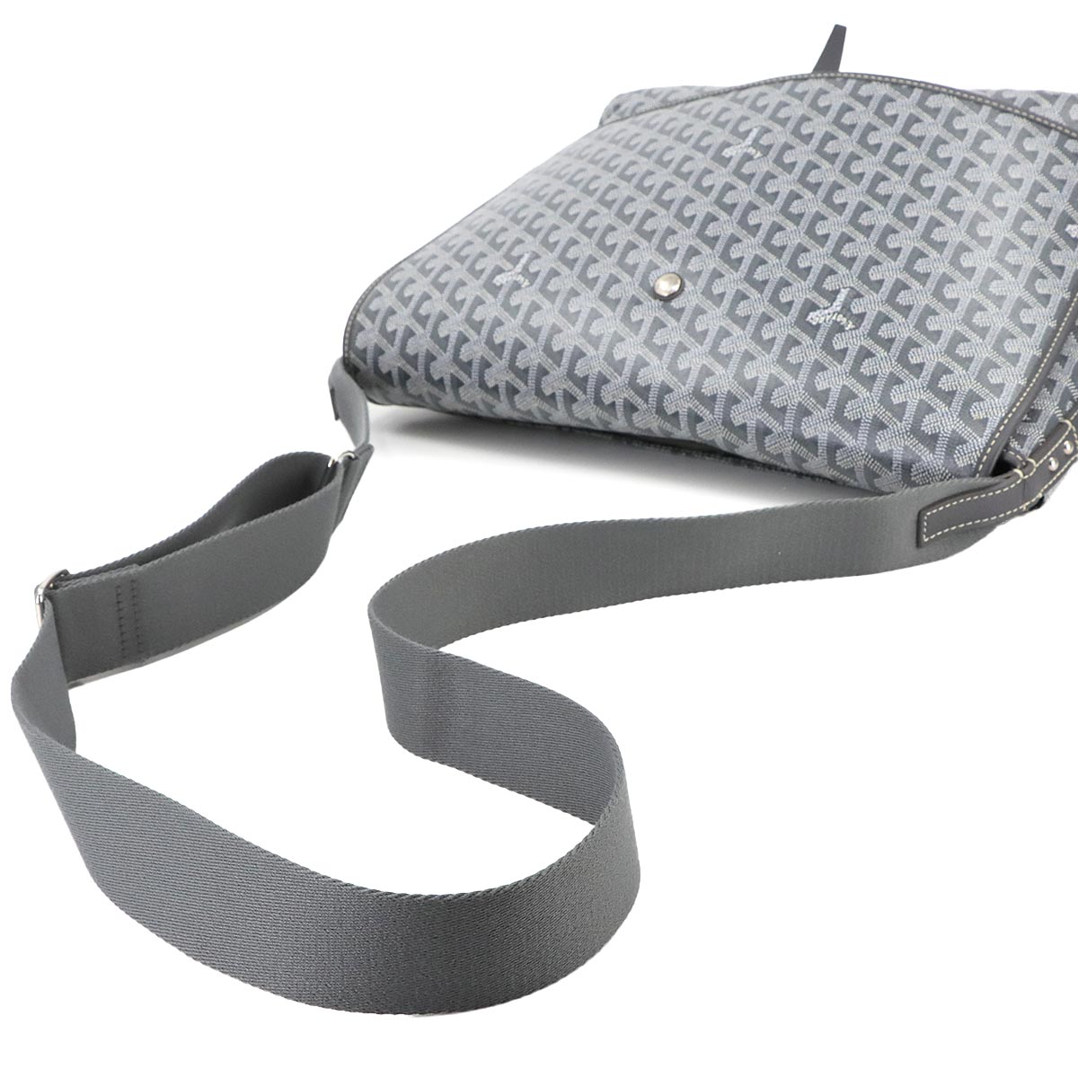 Capetien MM Shoulder Bag PVC Leather Gray Purse