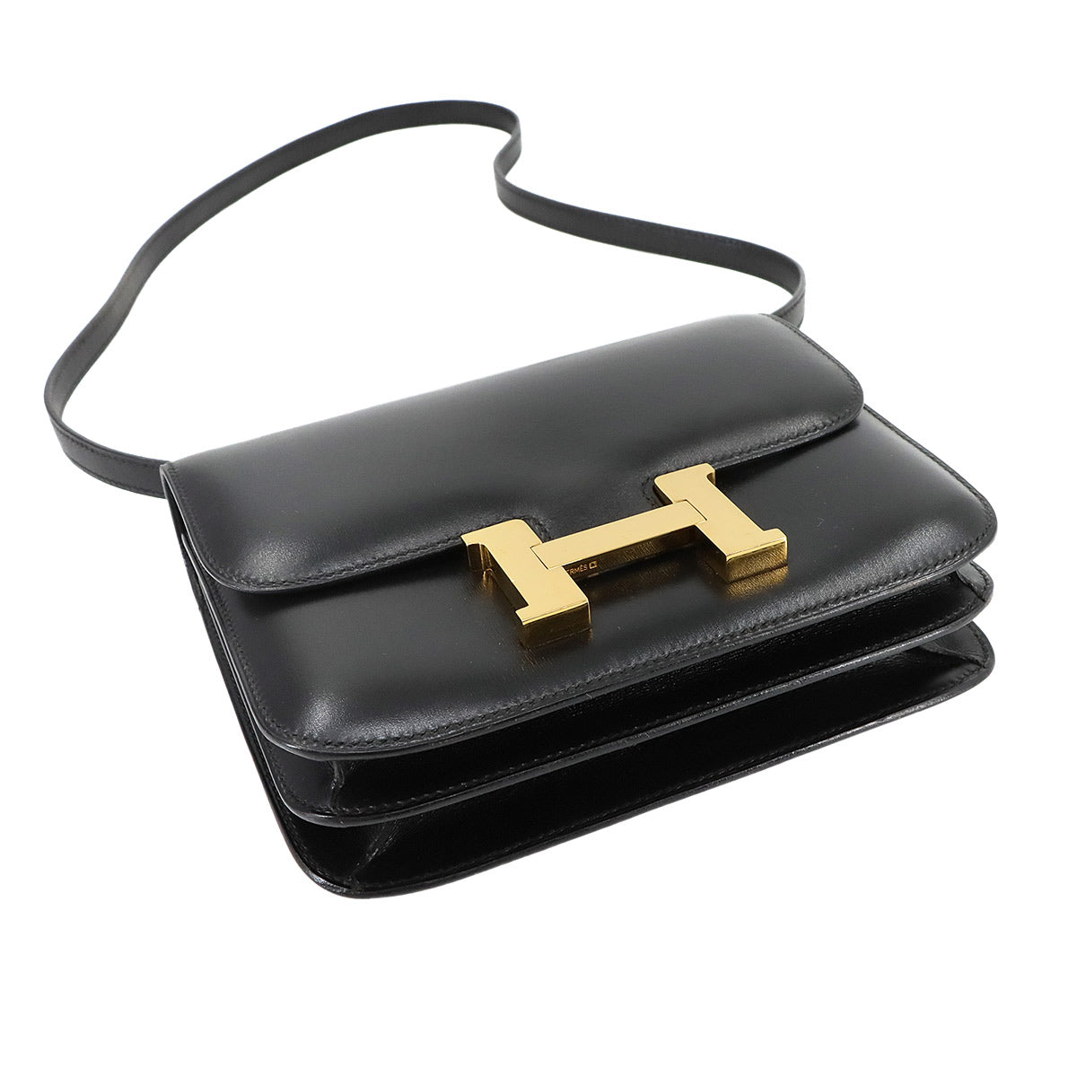 Constance Mini 18 Shoulder Bag Box calf Black Purse
