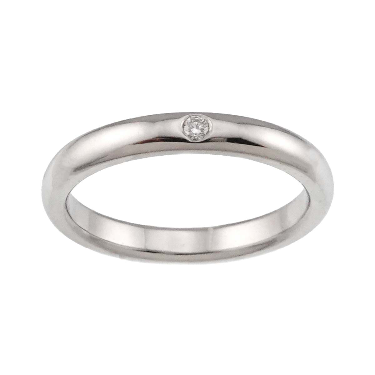 Stacking Band Ring Diamond 1P Platinum Size4.75-5(US)