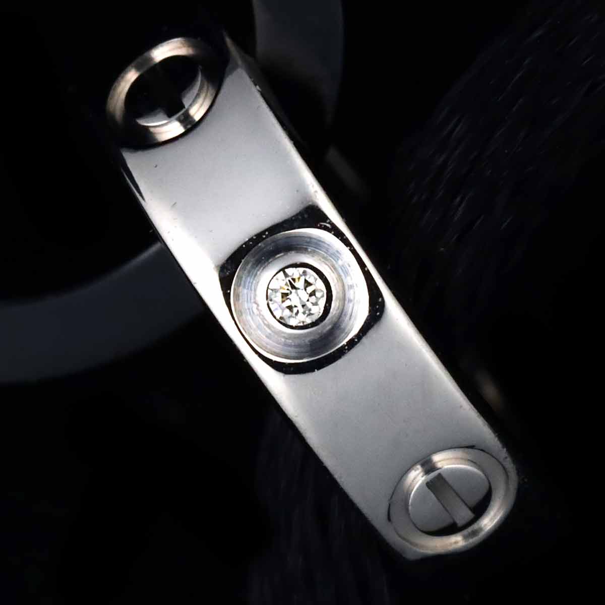 Baby Love Diamond Ceramic Bracelet 18K White Gold 750