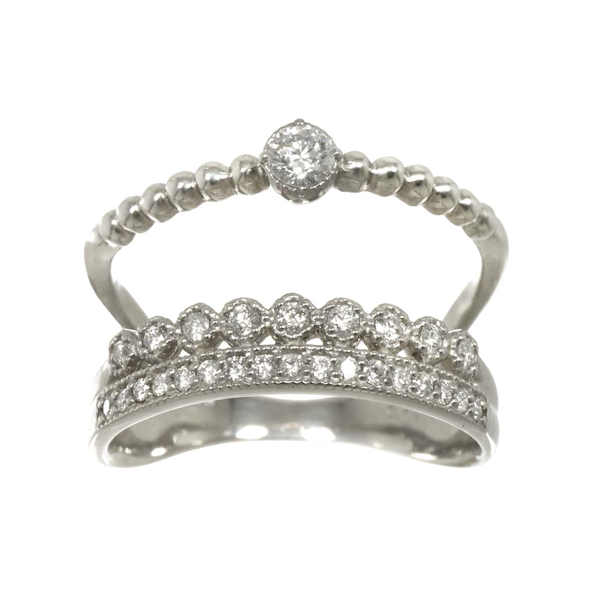 Diamond 0.36ct Ring Pt Platinum size6.5-6.75(US)