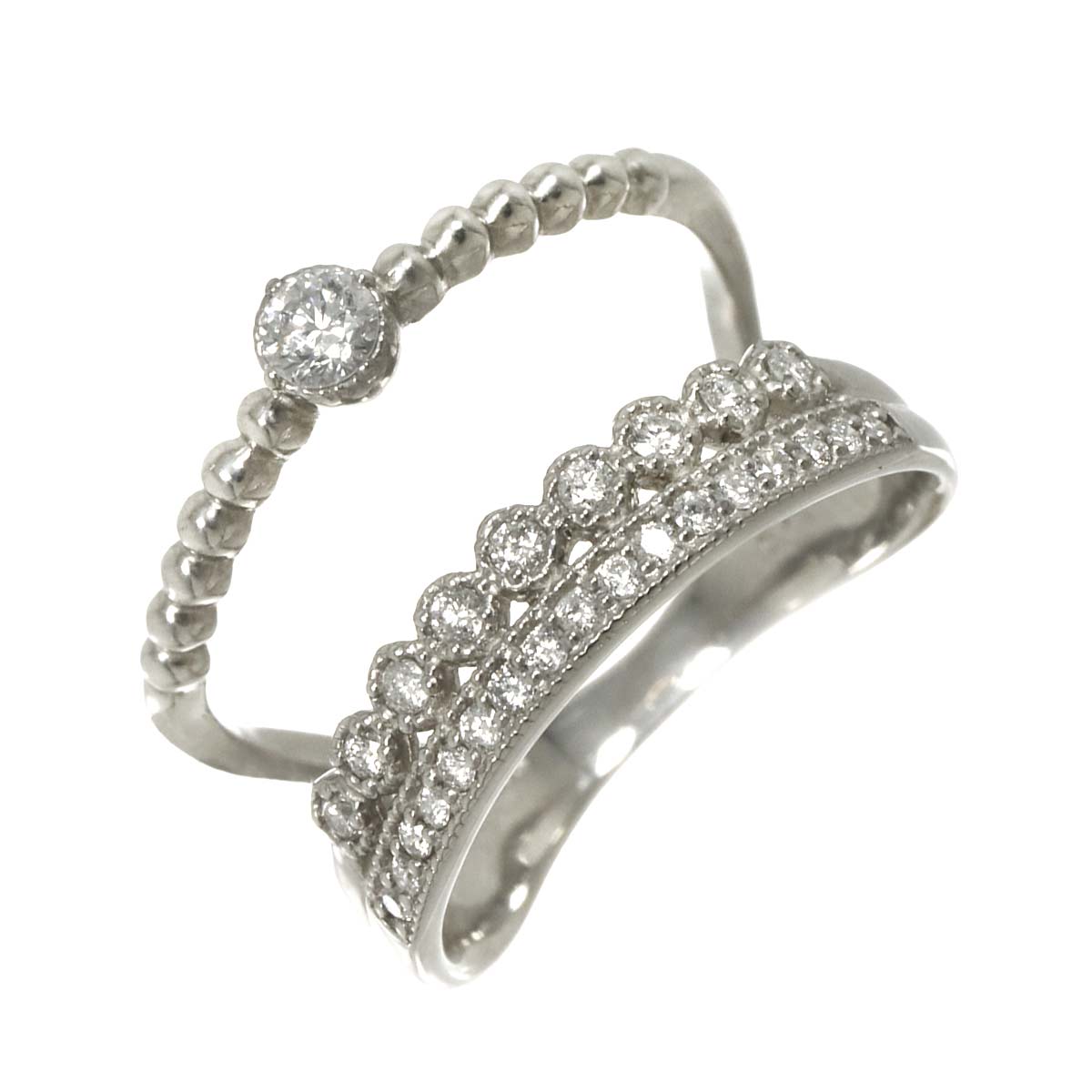 Diamond 0.36ct Ring Pt Platinum size6.5-6.75(US)