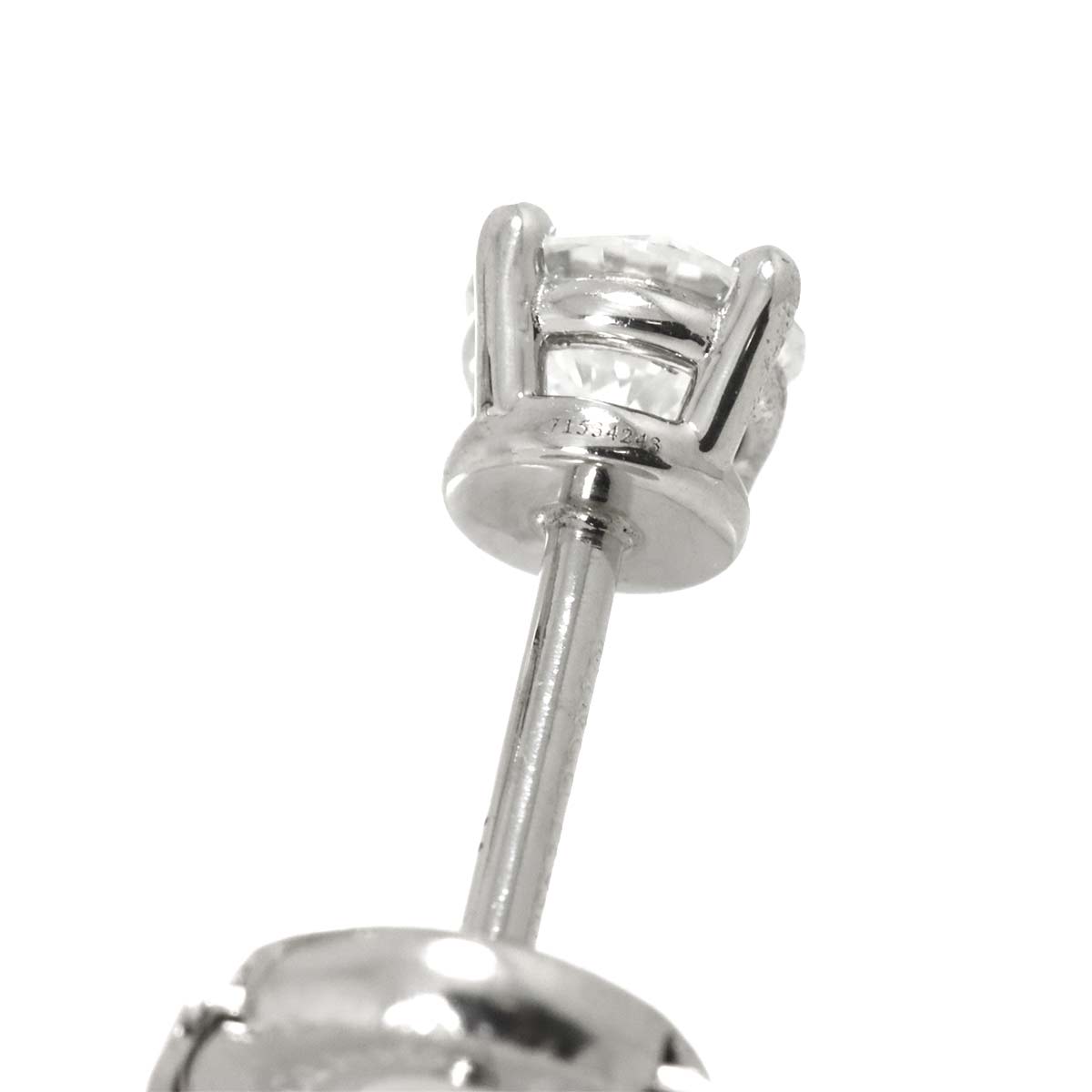 Diamond 0.39ctx2 F/VS1/3EX Earrings Pierced Pt