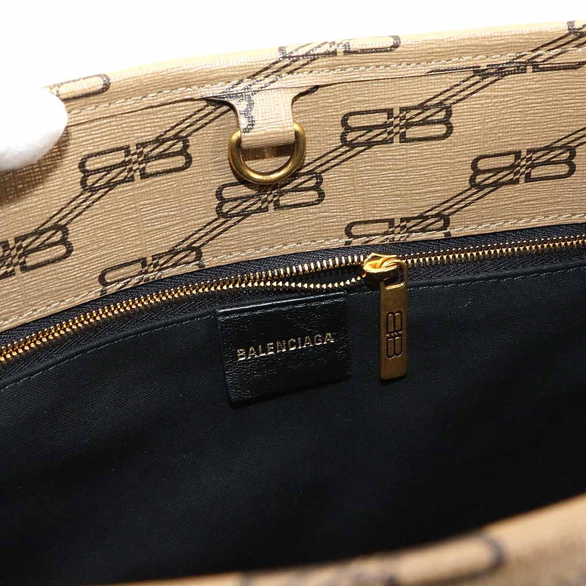 BB Monogram Hand Shoulder Bag PVC Brown Black 702699