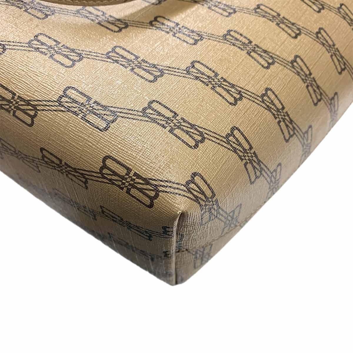 BB Monogram Hand Shoulder Bag PVC Brown Black 702699