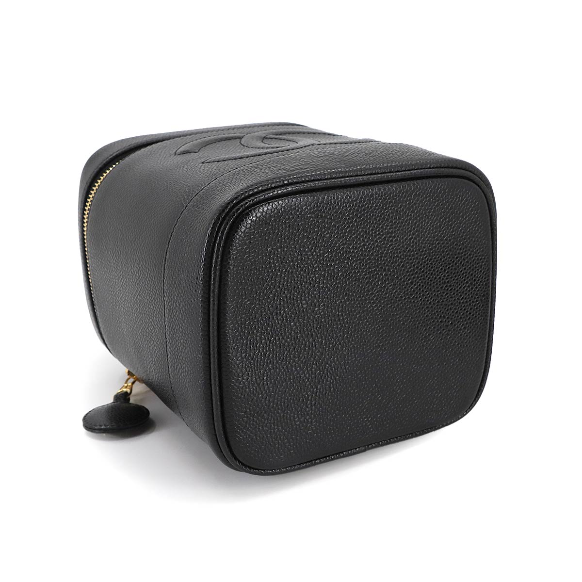 Vanity Hand Bag Leather Black A01998 Coco Logos Purse