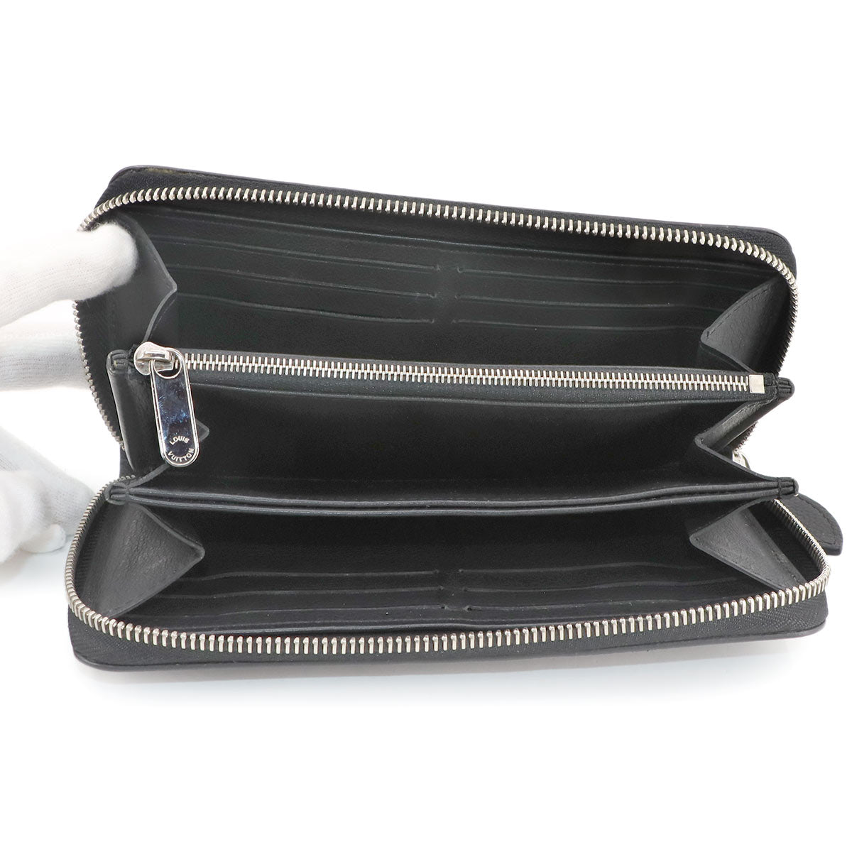 Mahina Zippy Wallet Leather Black M61867 Purse