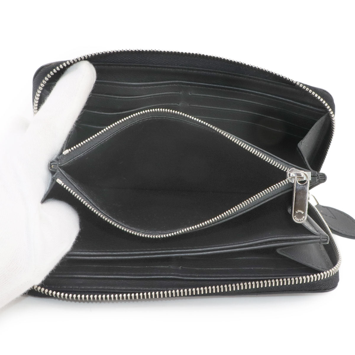 Mahina Zippy Wallet Leather Black M61867 Purse