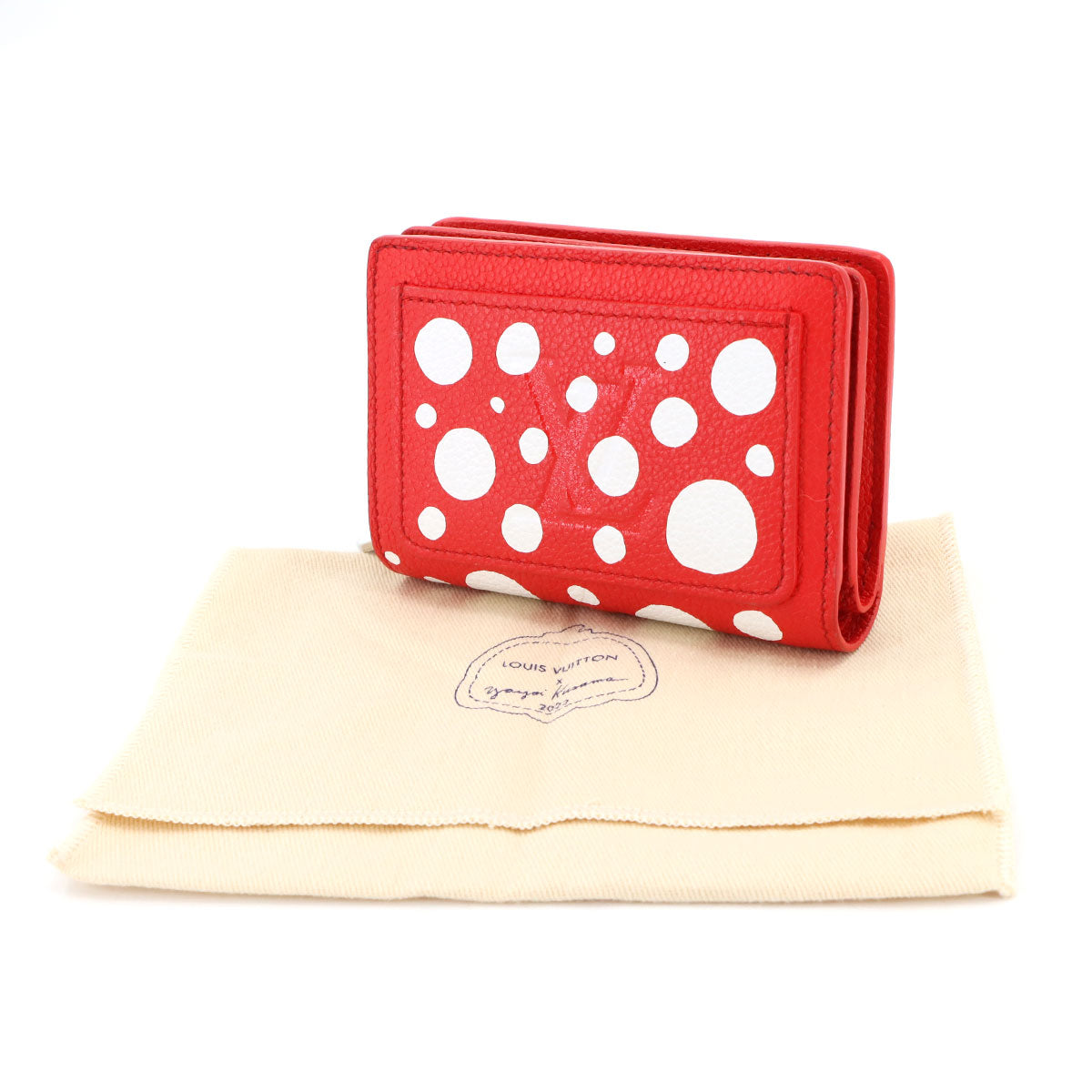 LV x YK Monogram Empreinte Clea Wallet Red White M82103