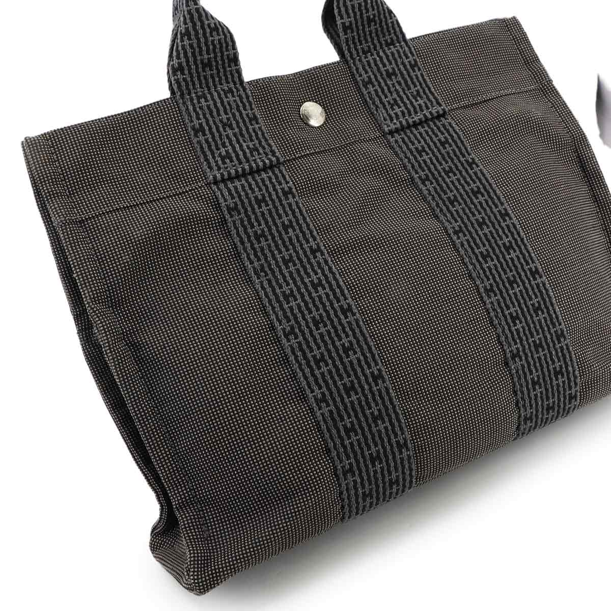 Herline Tote PM Bag Canvas Gray Unisex Purse