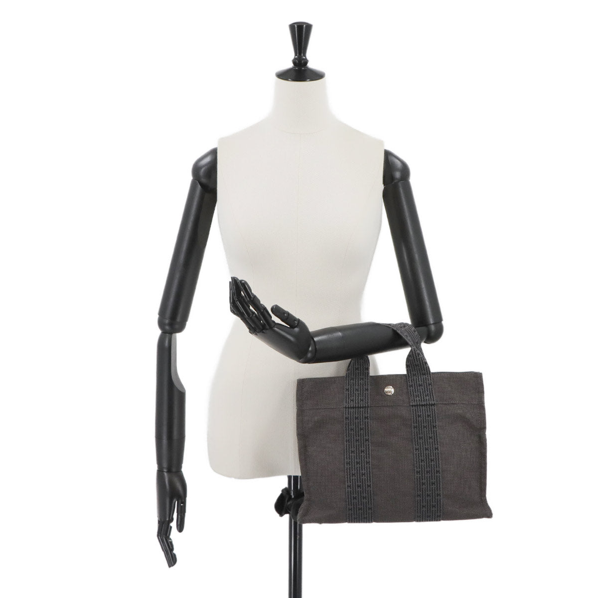 Herline Tote PM Bag Canvas Gray Unisex Purse