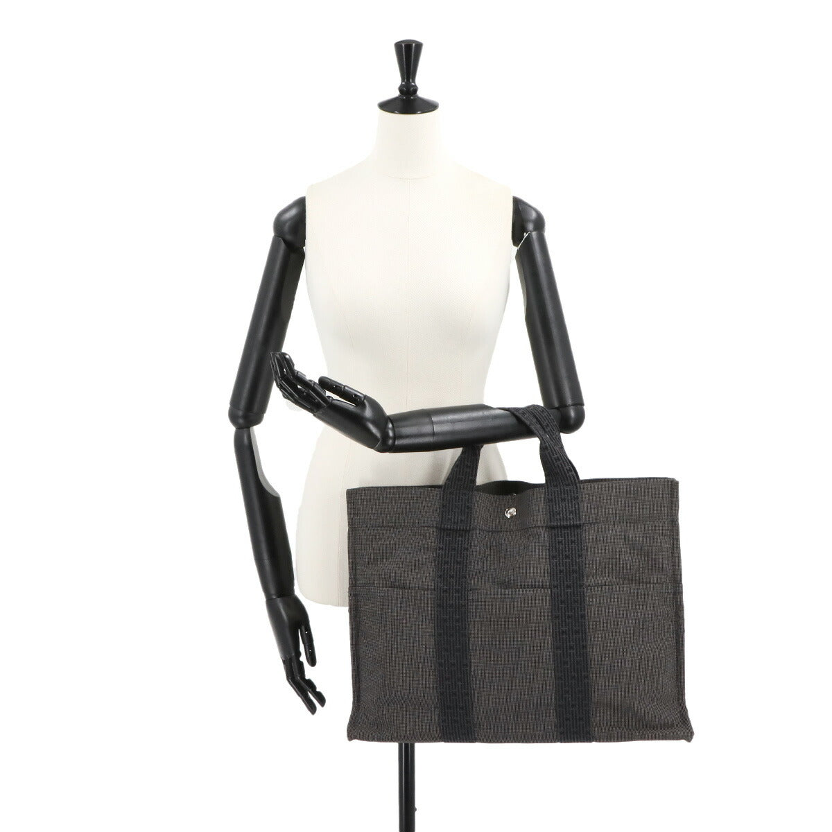 Herline Tote MM Bag Canvas Gray Unisex Purse