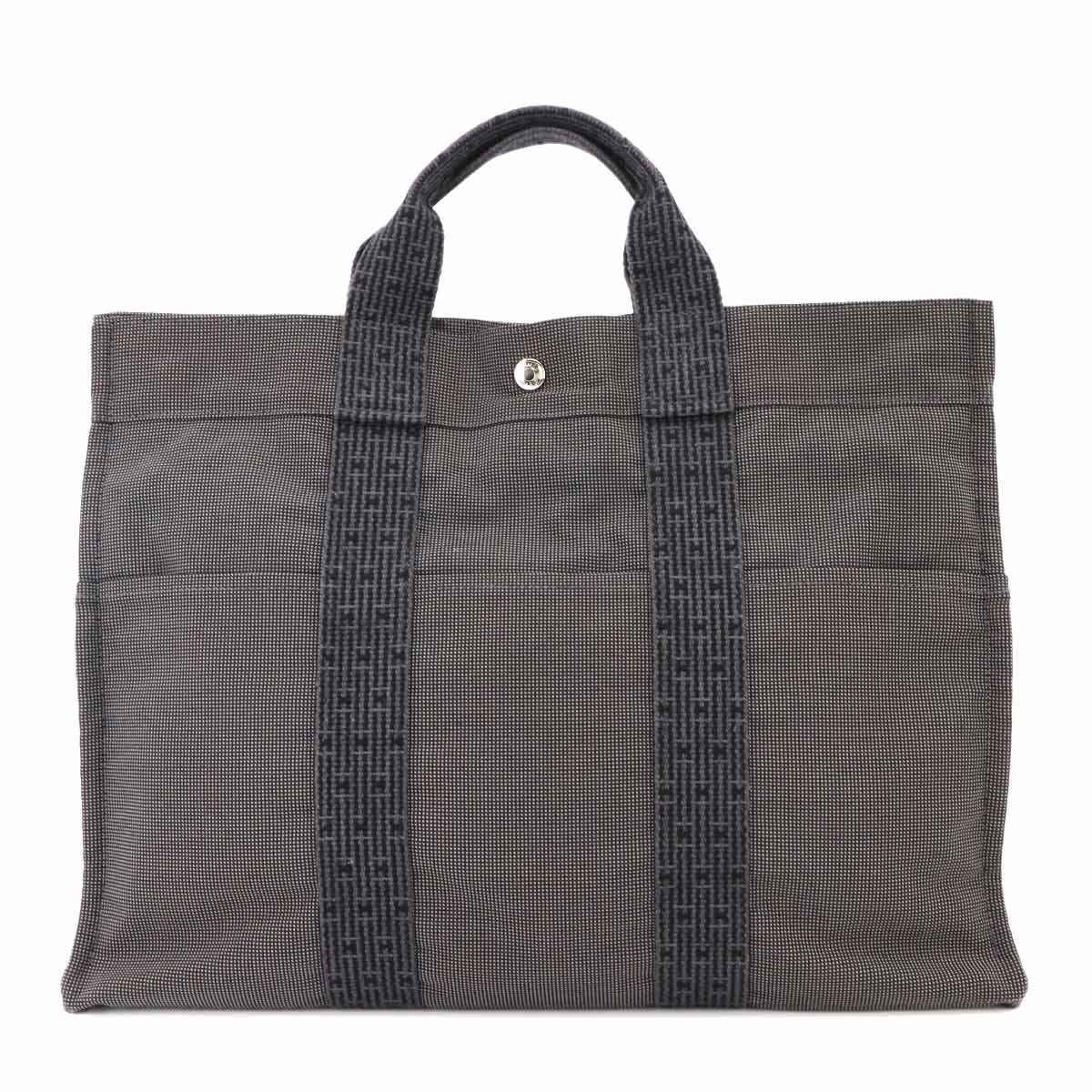 Herline Tote MM Bag Canvas Gray Unisex Purse